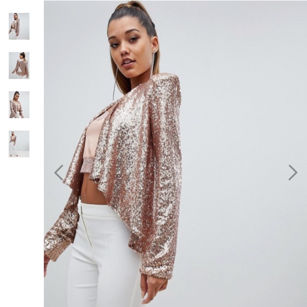✨SALE✨ GORGEOUS Rose Gold Sequin Jacket
